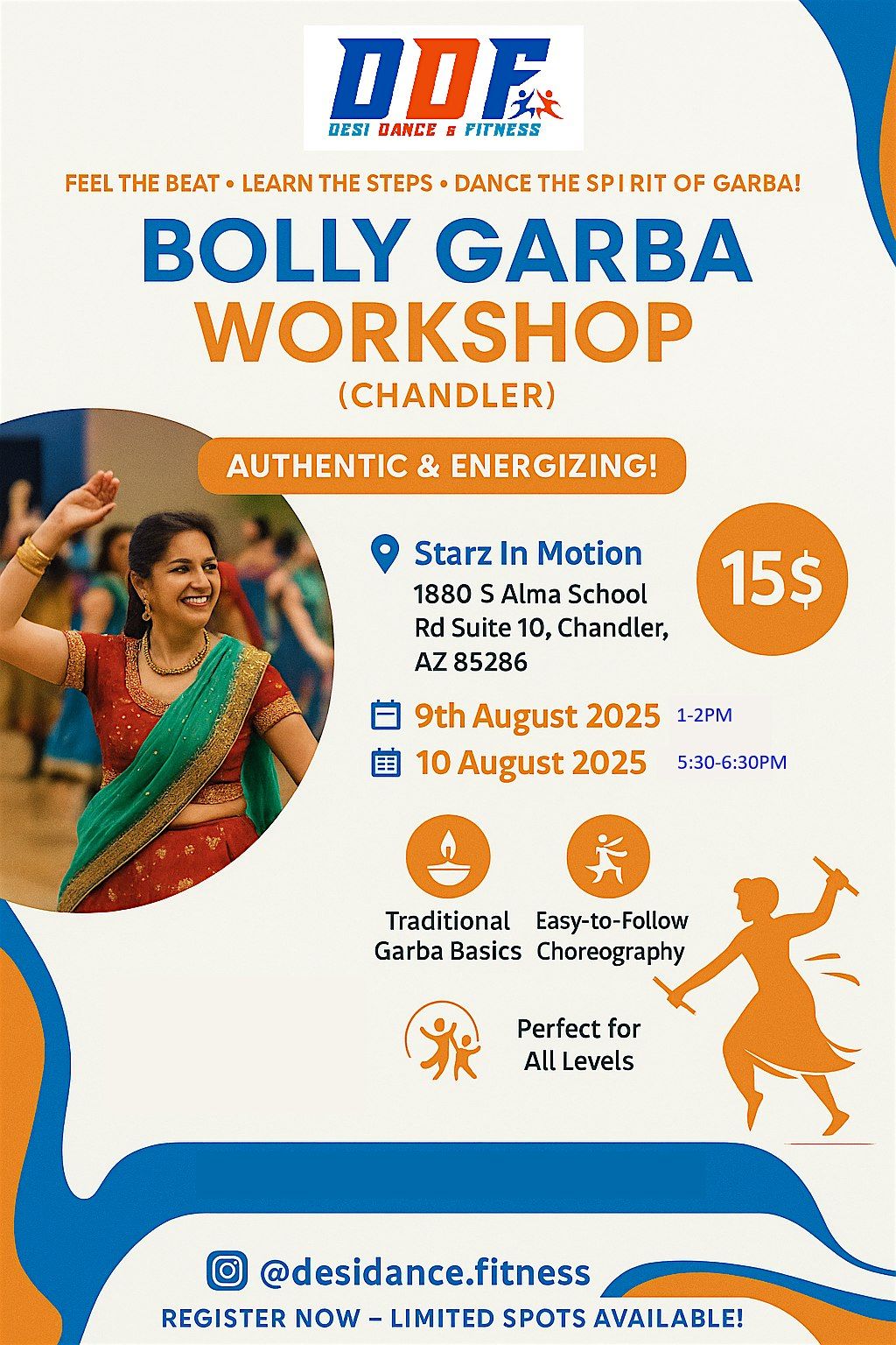 Bolly Garba Workshop, 10 August | Event in Chandler | AllEvents