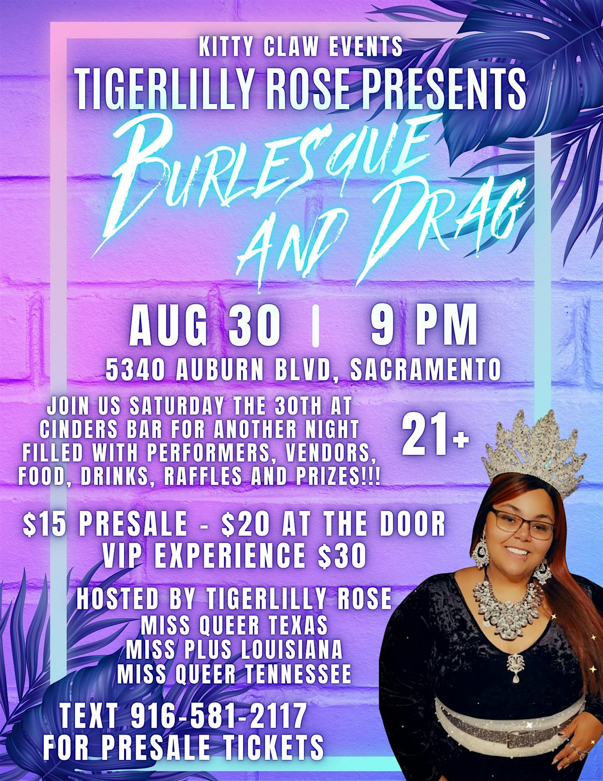 Burlesque and Drag Show hosted by Tigerlilly Rose, 30 August | Event in Sacramento | AllEvents