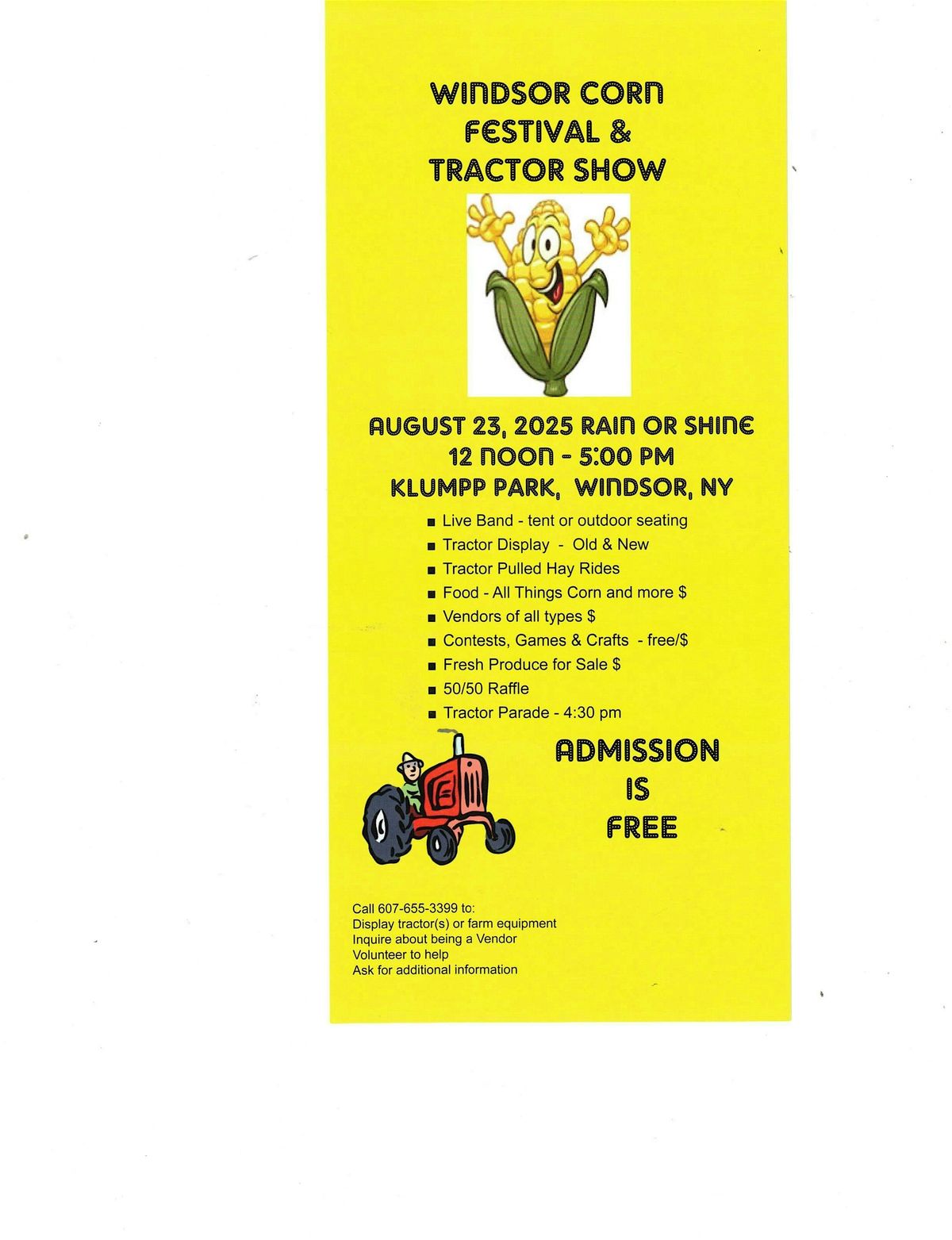 Windsor Corn Festival & Tractor Show, 23 August | Event in Windsor | AllEvents
