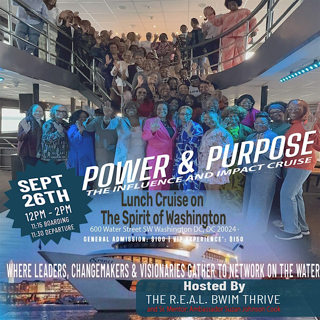 Power & Purpose: The Influence and Impact Cruise, 26 September | Event in Washington | AllEvents