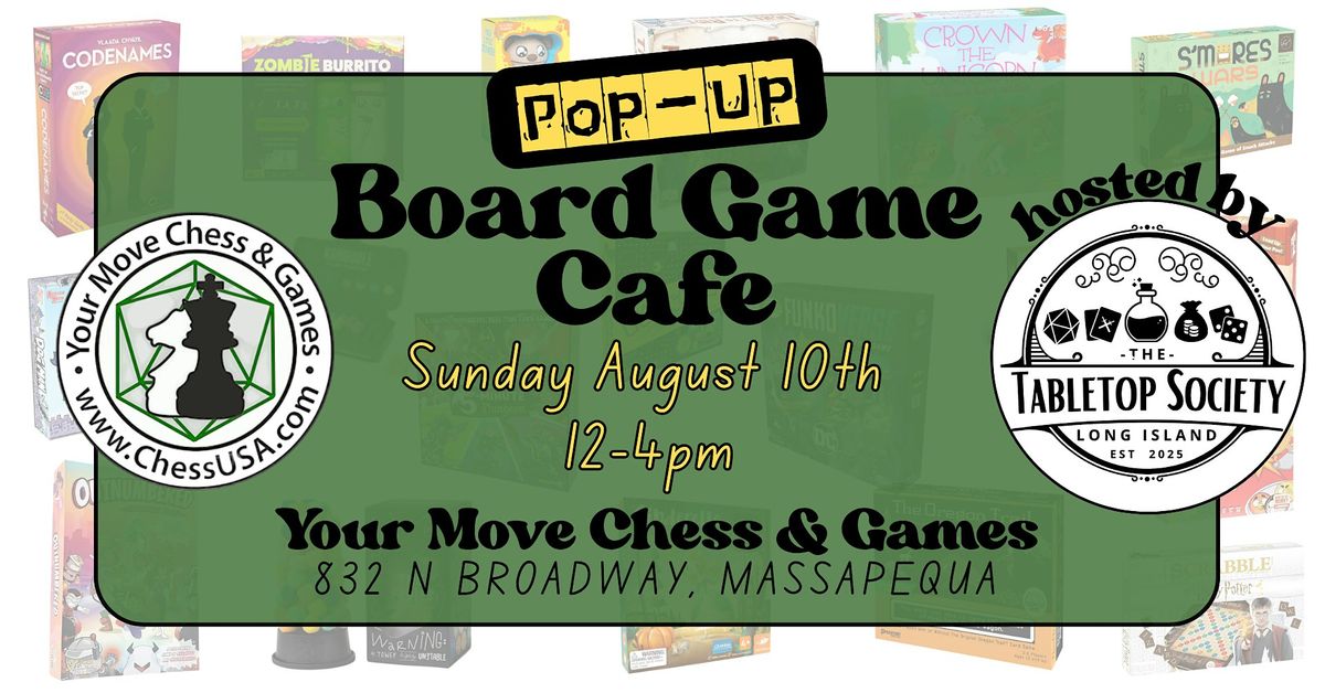 Family-Friendly Pop-Up Board Game Cafe in Massapequa, 10 August | Event in Massapequa | AllEvents
