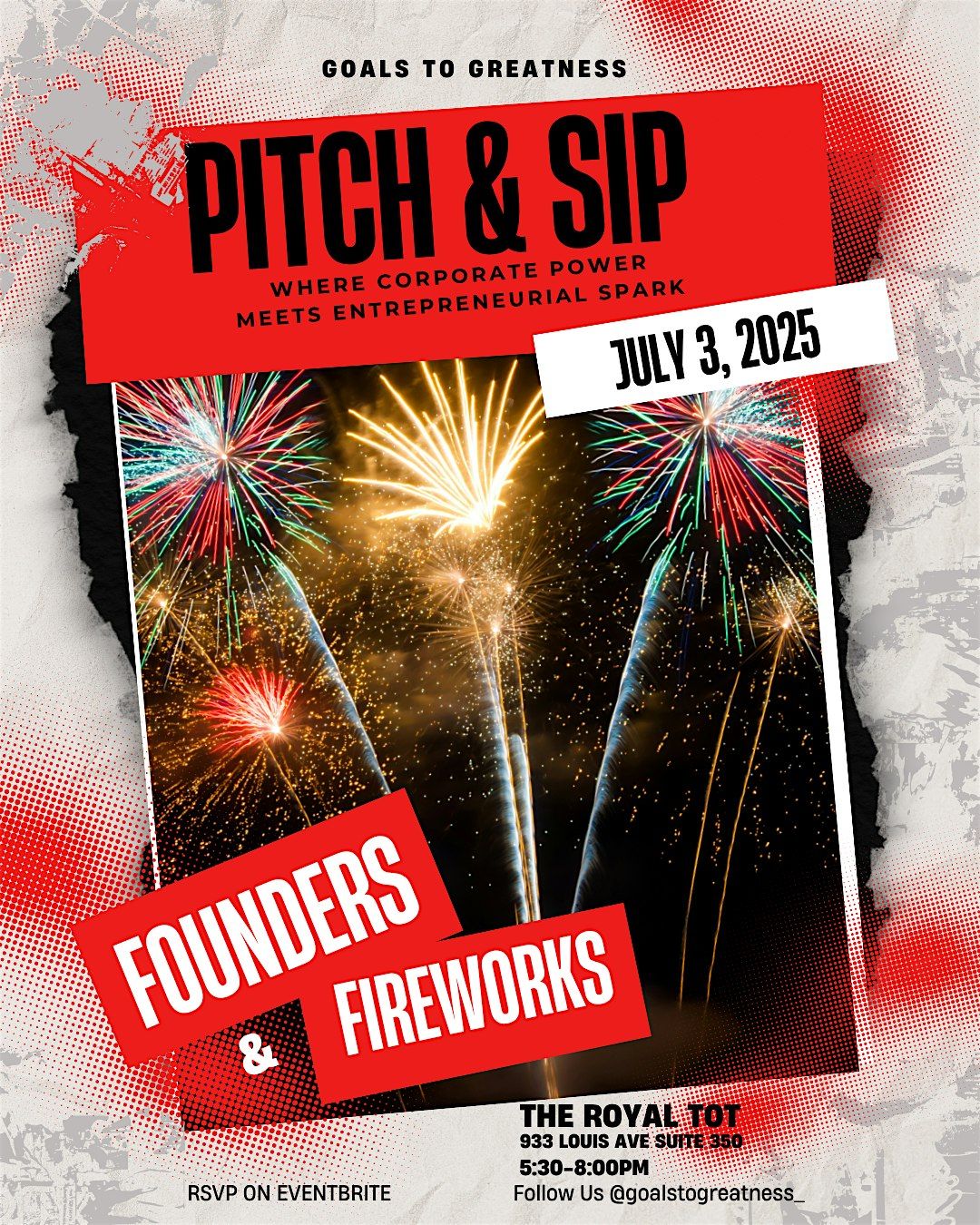 Pitch & Sip: Founders and Fireworks, 3 July | Event in Charlotte | AllEvents
