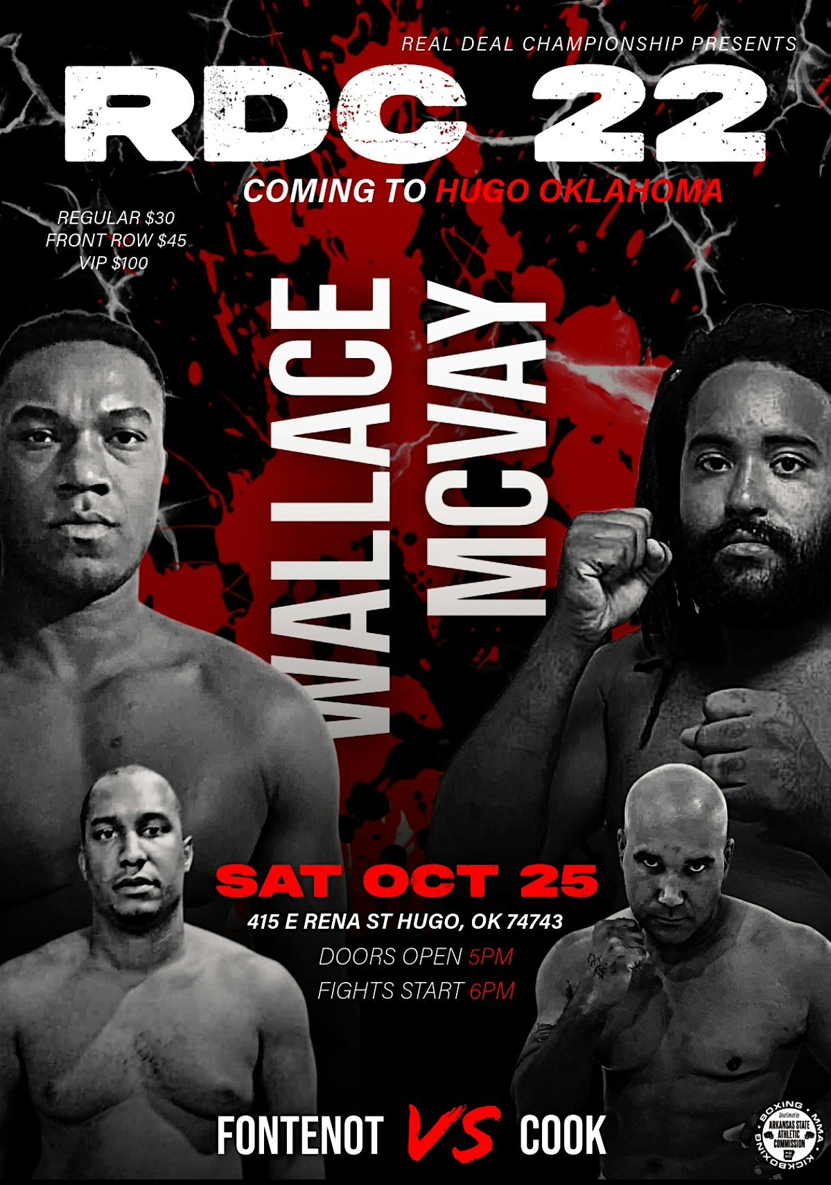 RDC 22 | FIGHT NIGHT, 25 October | Event in Hugo | AllEvents