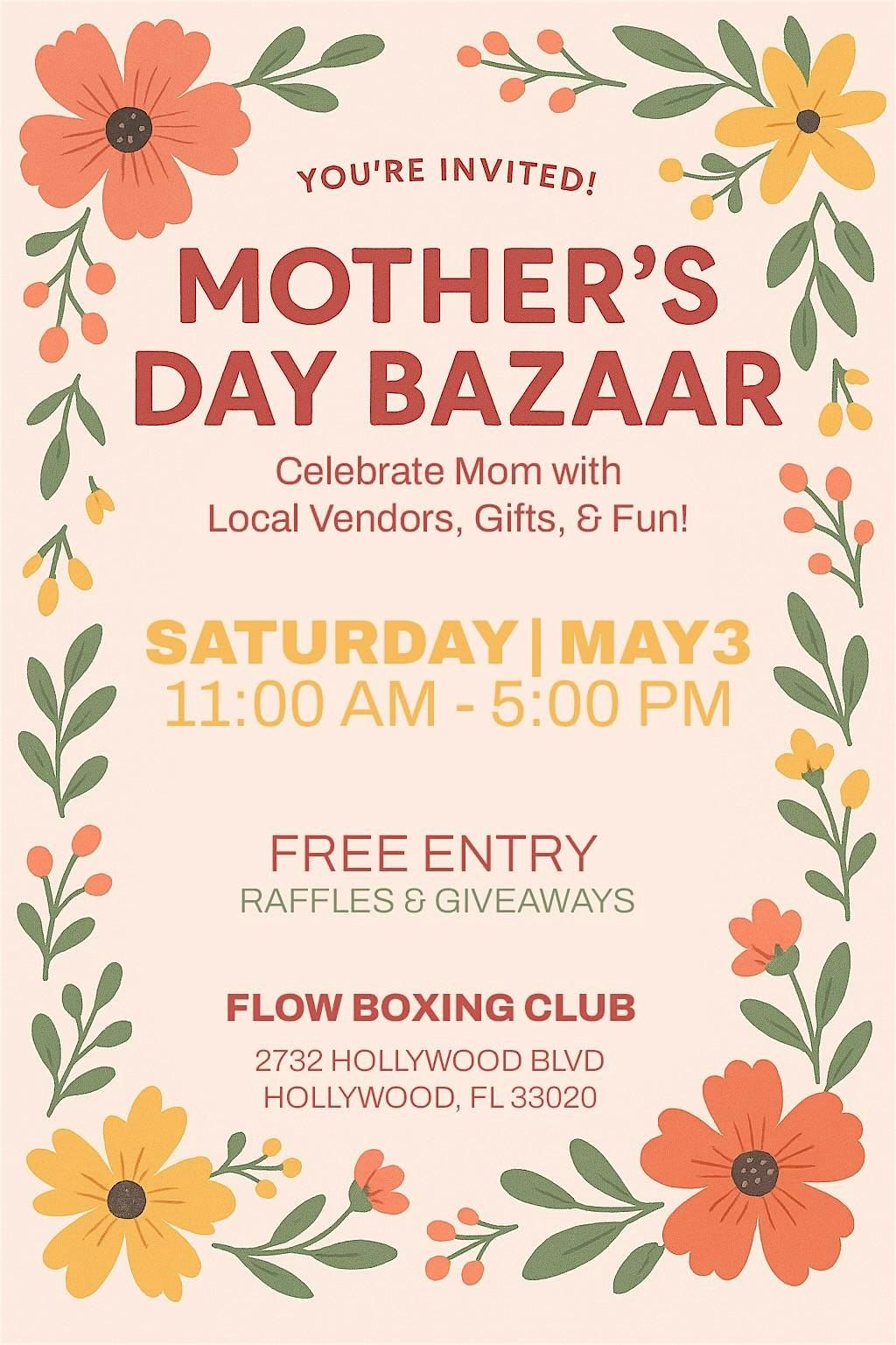 Mother’s Day Bazaar, 3 May | Event in Hollywood | AllEvents