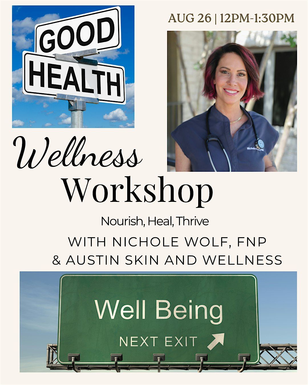Wellness Workshop with Nichole Wolf, FNP, 26 August | Event in Austin | AllEvents