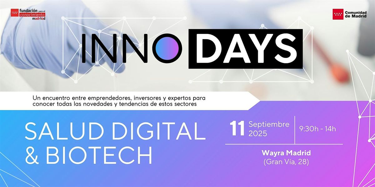 Innoday: Salud digital & Biotech, 11 September | Event in Madrid | AllEvents