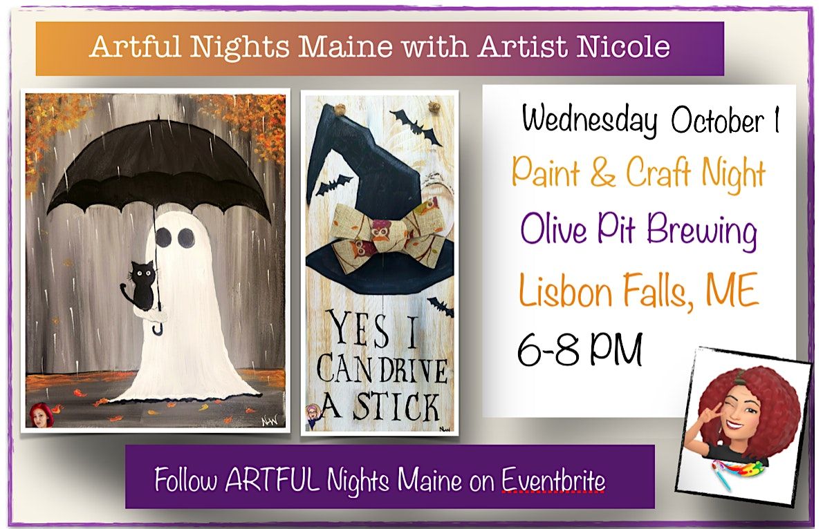 Halloween Paint & Craft Night at Olive Pit Brewing in Lisbon Falls, 1 October | Event in Lisbon | AllEvents