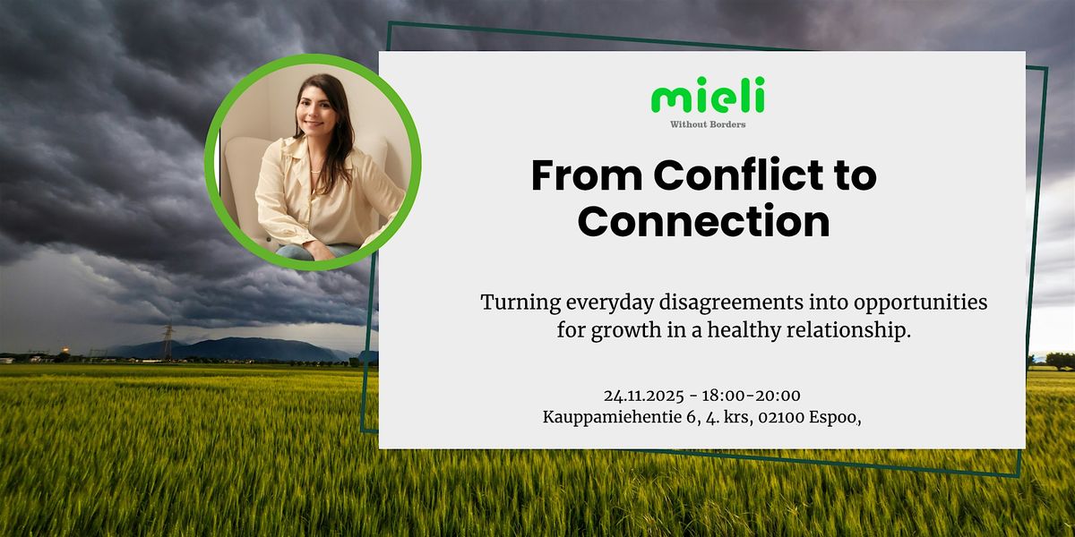 From Conflict to Connection in Relationships, 24 November | Event in Espoo | AllEvents