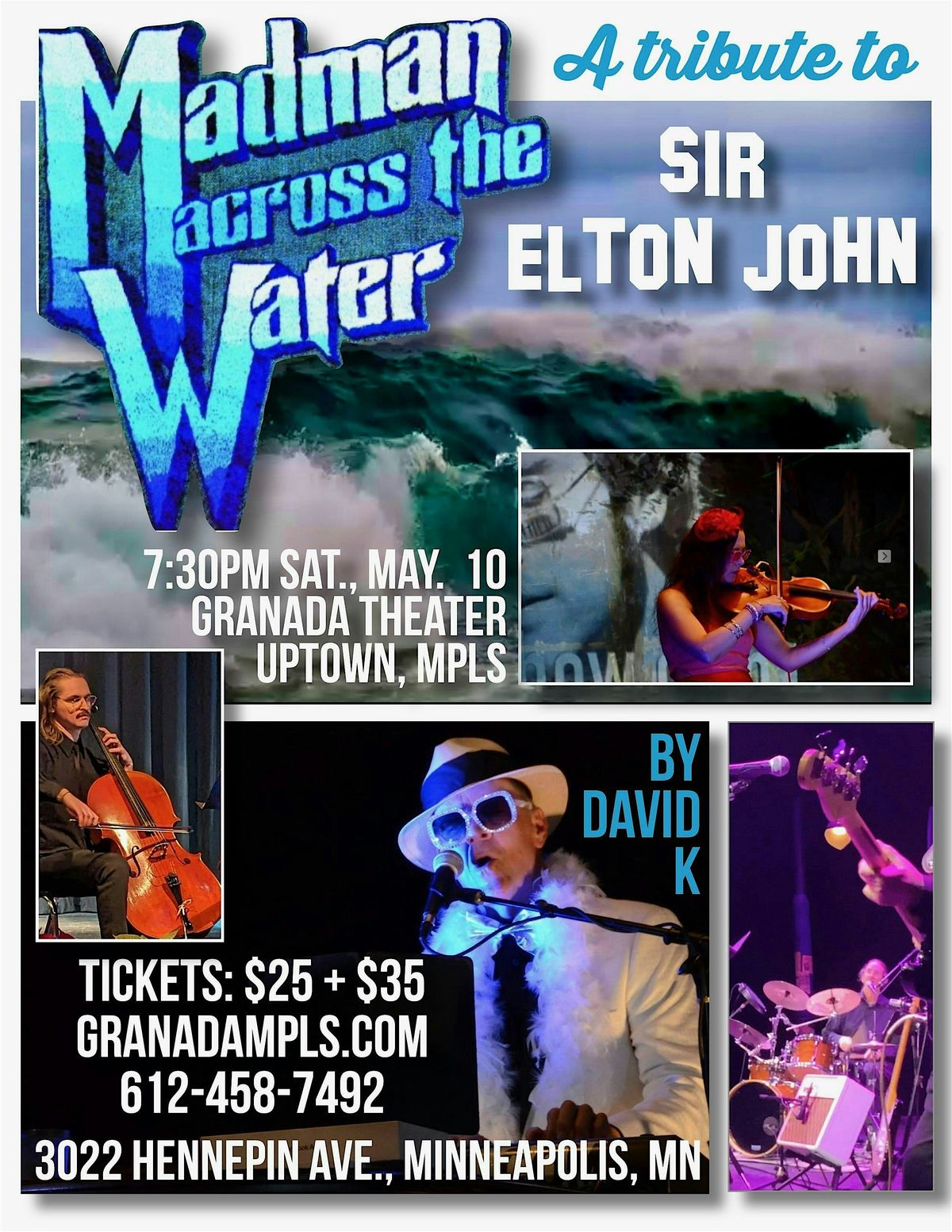 Elton John Tribute featuring David K, 10 May | Event in Minneapolis | AllEvents