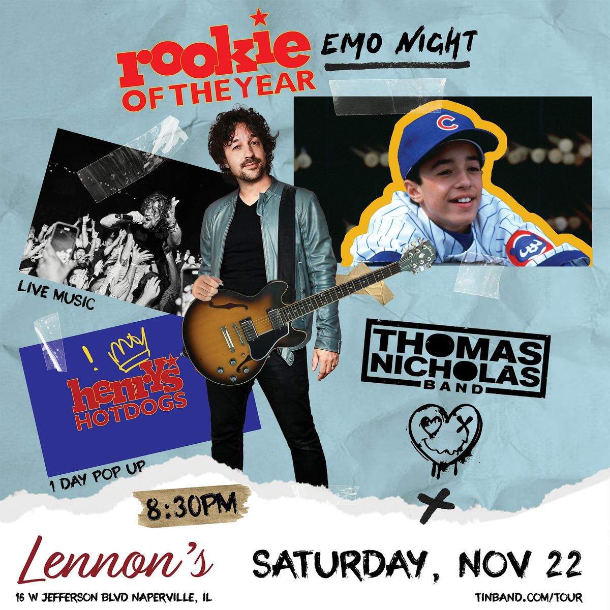 Rookie of the Year Emo Night Feat. Thomas Ian Nicholas, 22 November | Event in Naperville | AllEvents