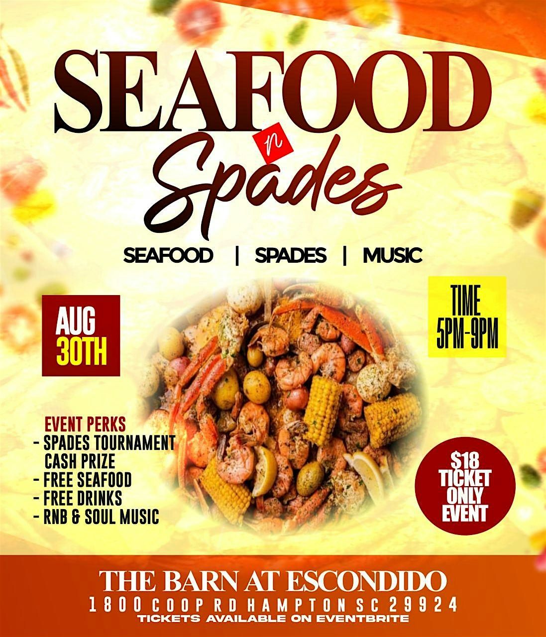 Seafood n spades | Event in Hampton | AllEvents