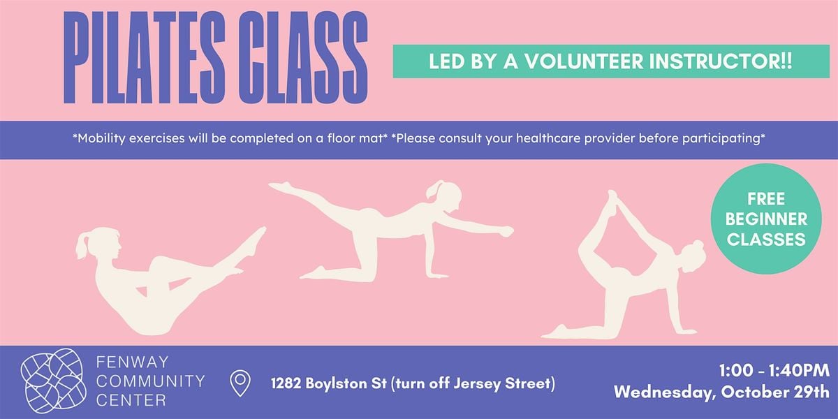 Instructor Led Pilates, 29 October | Event in Boston | AllEvents