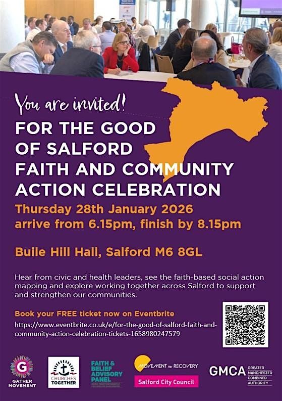 FOR THE GOOD OF SALFORD -FAITH AND COMMUNITY ACTION CELEBRATION, 28 January | Event in Salford | AllEvents
