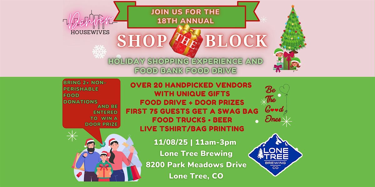 Shop the Block 2025, A Holiday Shopping Event and Food Bank Food Drive, 8 November | Event in Lone Tree | AllEvents