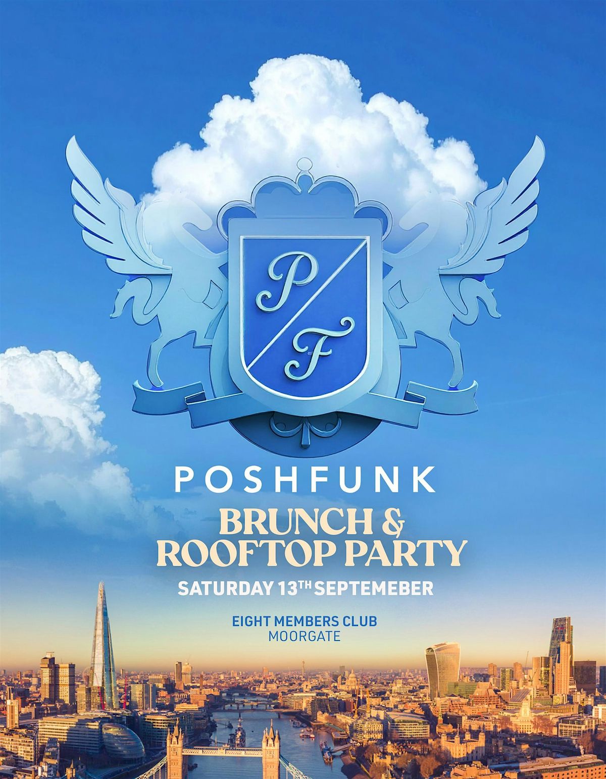 POSHFUNK - Brunch & Rooftop Party, 13 September | Event in London | AllEvents