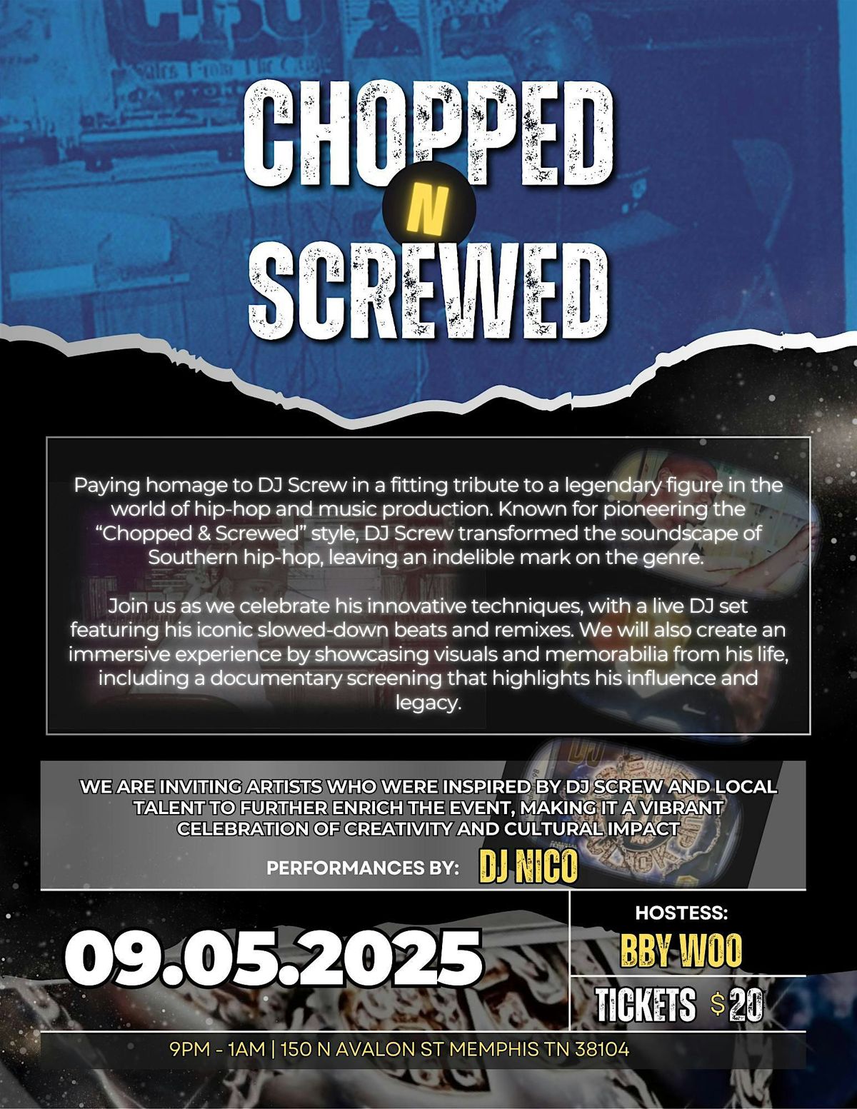 Chopped N Screwed: An Homage to DJ Screw, 5 September | Event in Memphis | AllEvents