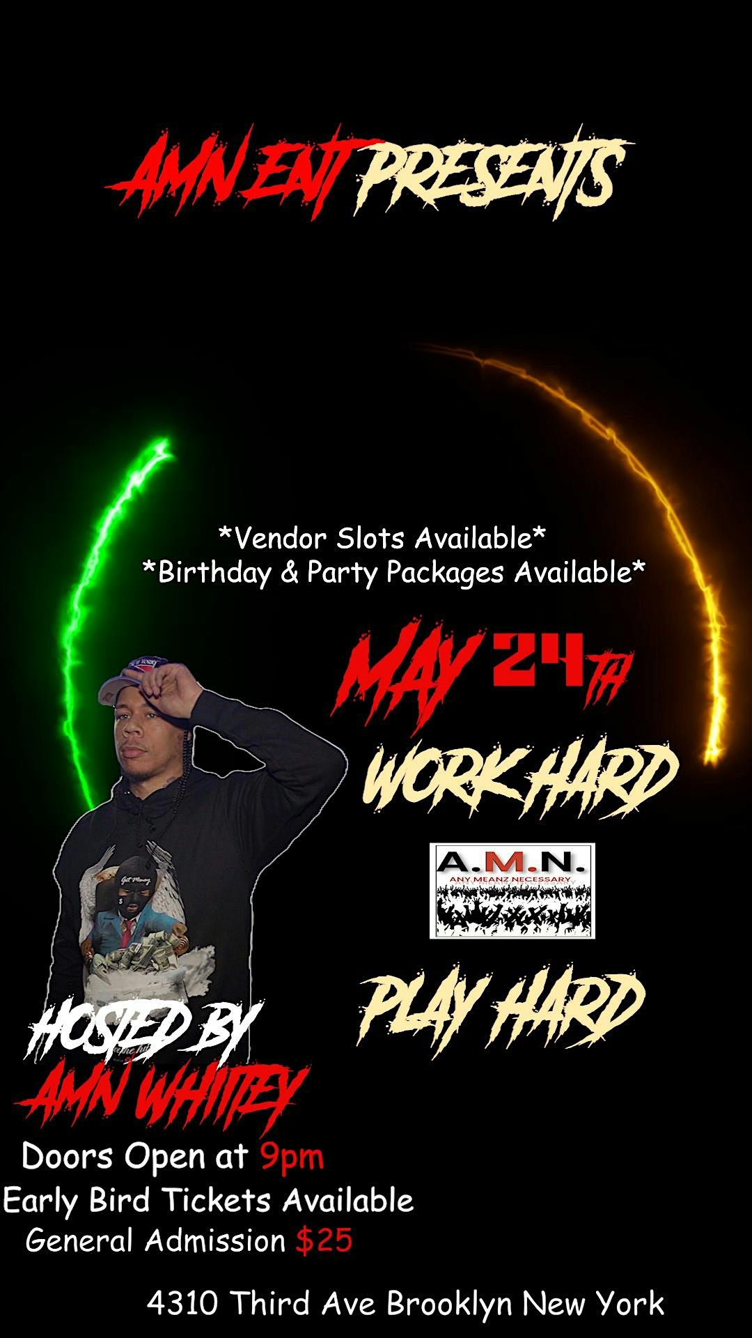 Work Hard Play Hard, 24 May | Event in Brooklyn | AllEvents