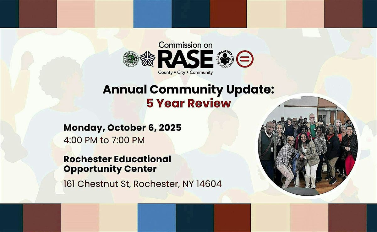 5th Annual RASE Community Update, 6 October | Event in Rochester | AllEvents