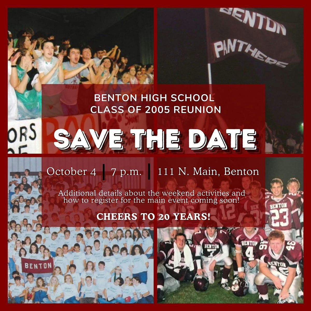 Benton High School 20-Year Reunion, 4 October | Event in Benton | AllEvents