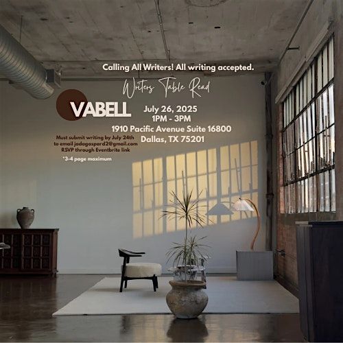Writer's Table Read, 26 July | Event in Dallas | AllEvents