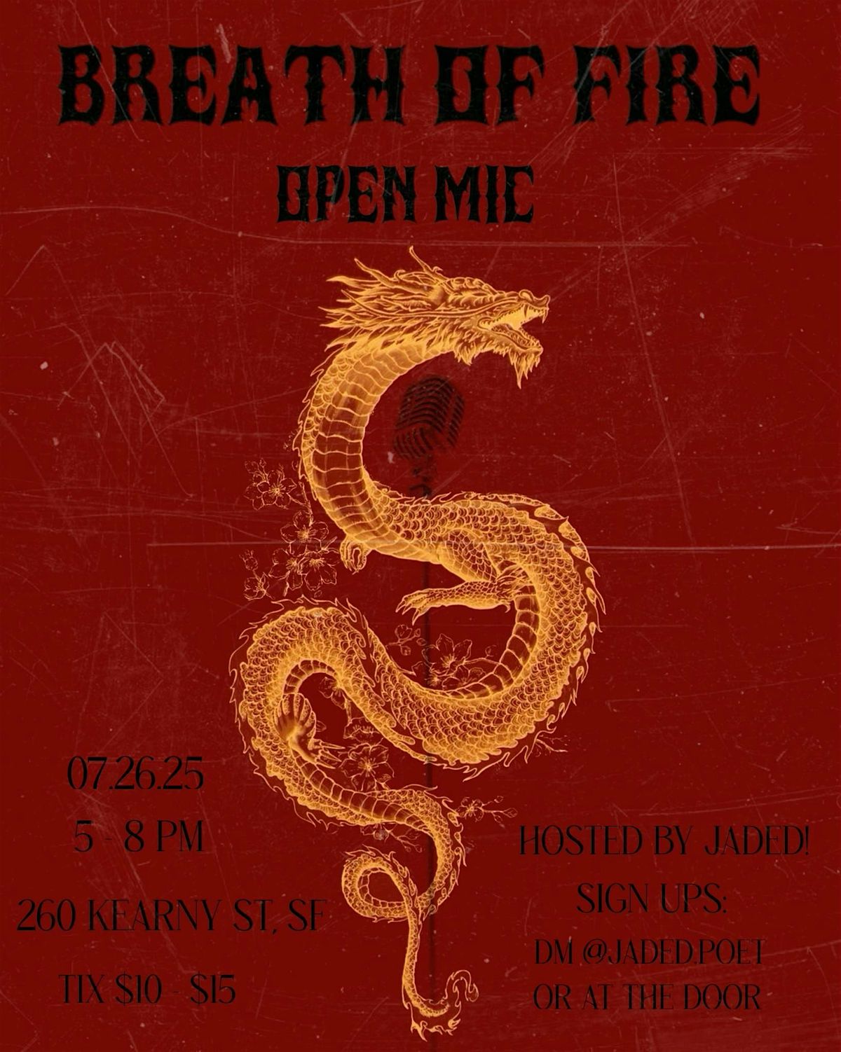 Breath Of Fire Open Mic, 26 July | Event in San Francisco | AllEvents