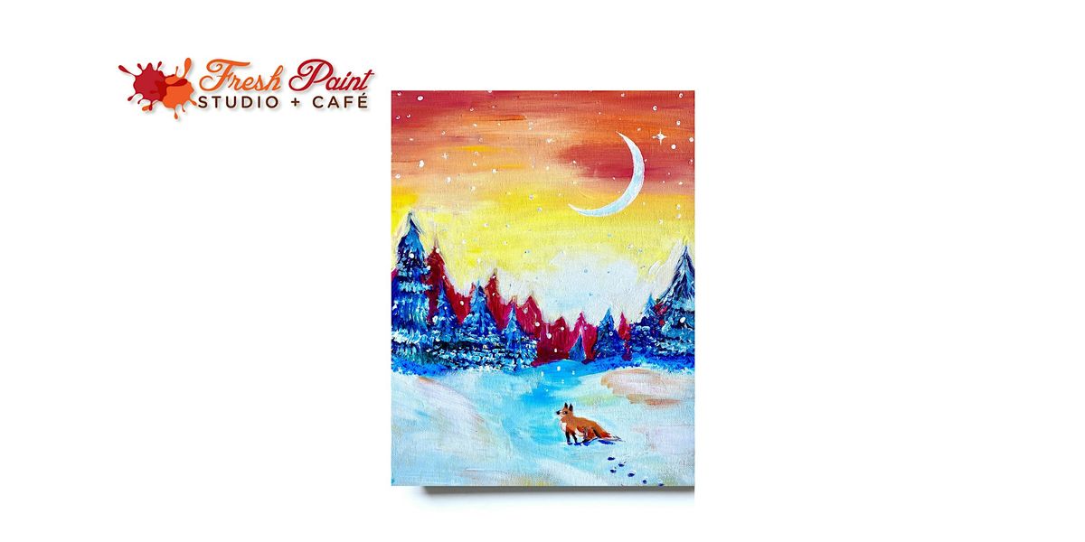 Paint Night - Winter Forest and Fox Acrylic Painting Workshop, 21 December | Event in Toronto | AllEvents