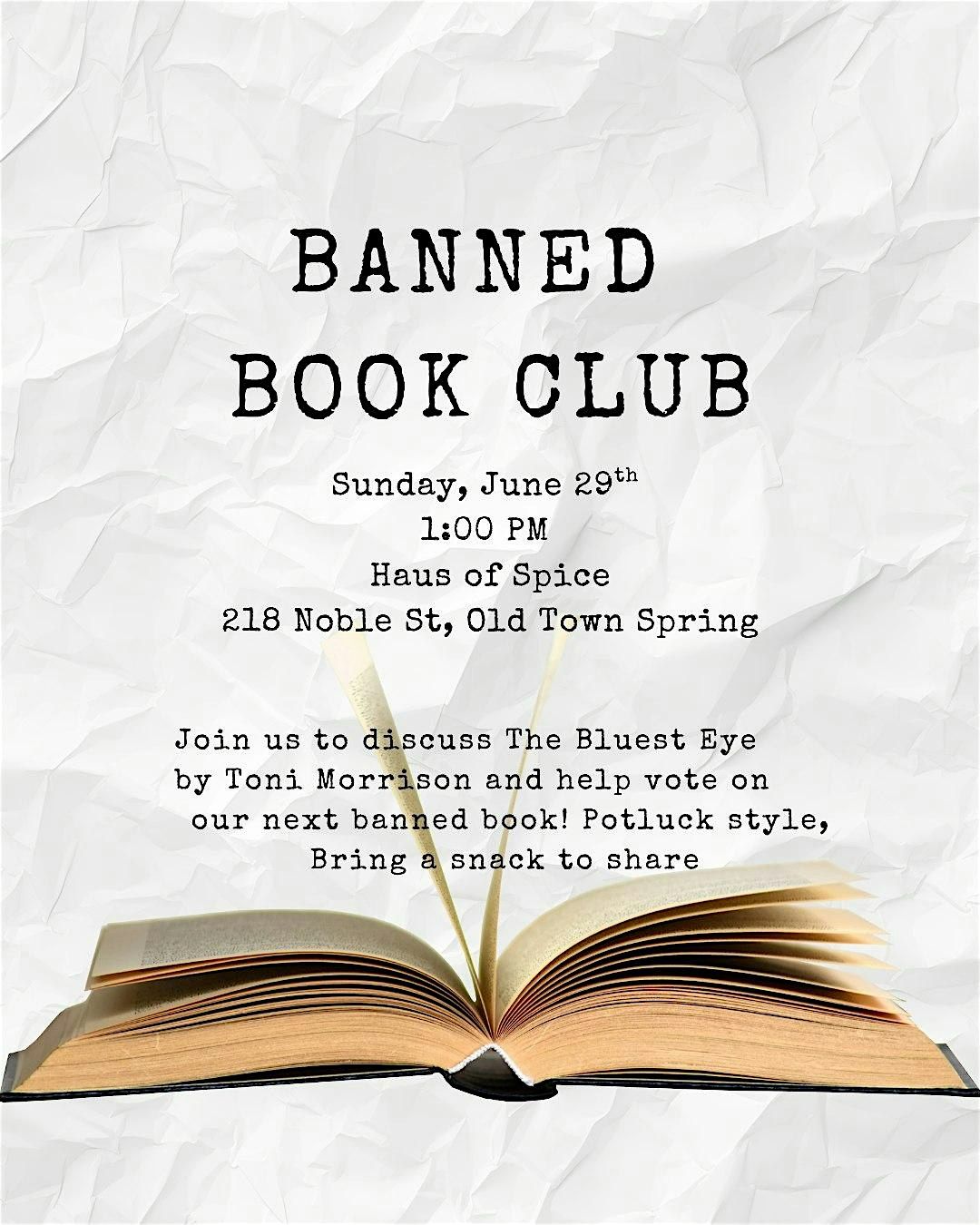 Banned Book Club!, 29 June | Event in Spring | AllEvents