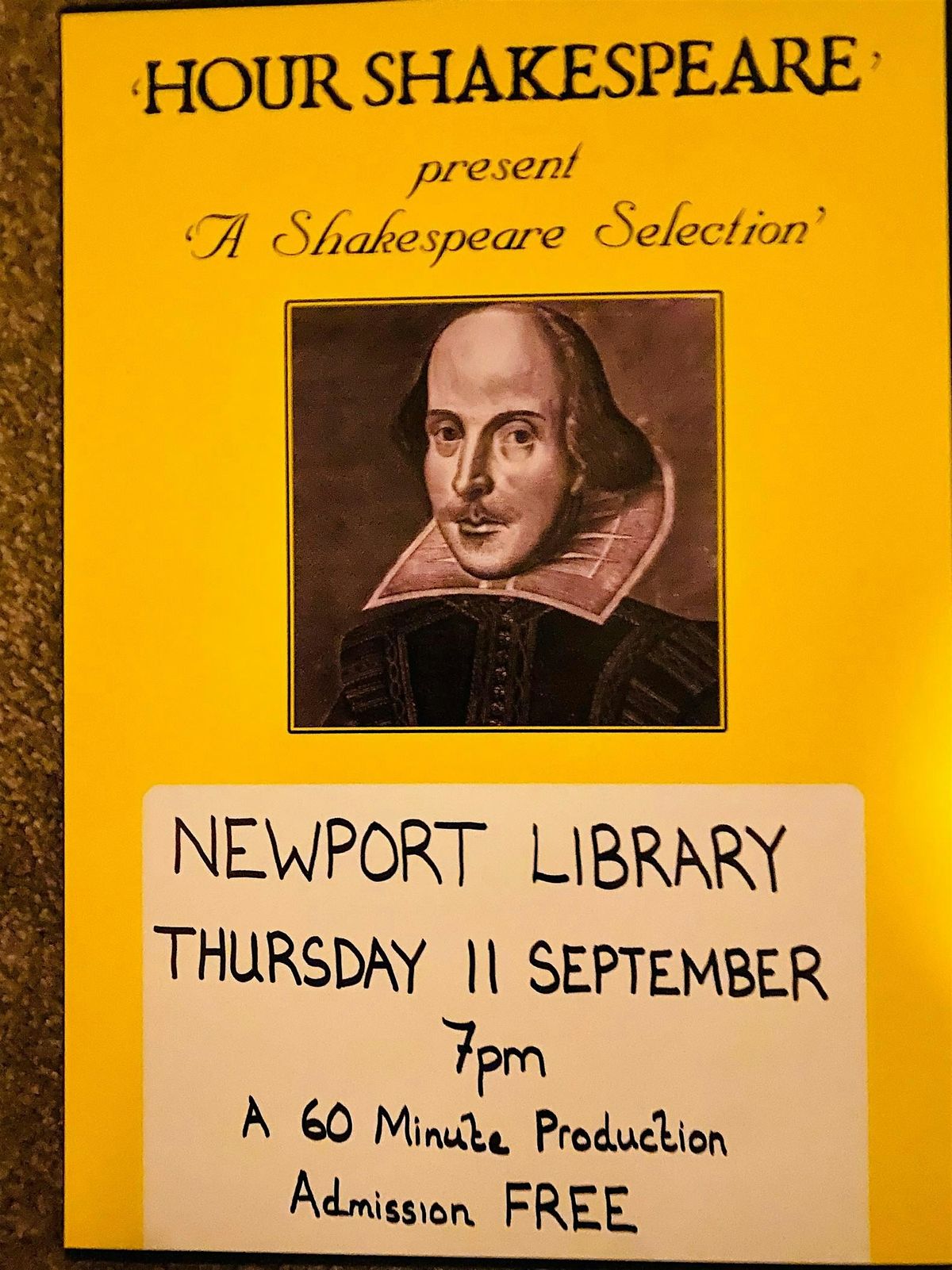 Hour Shakespeare present "A Shakespeare Selection", 11 September | Event in Newport | AllEvents