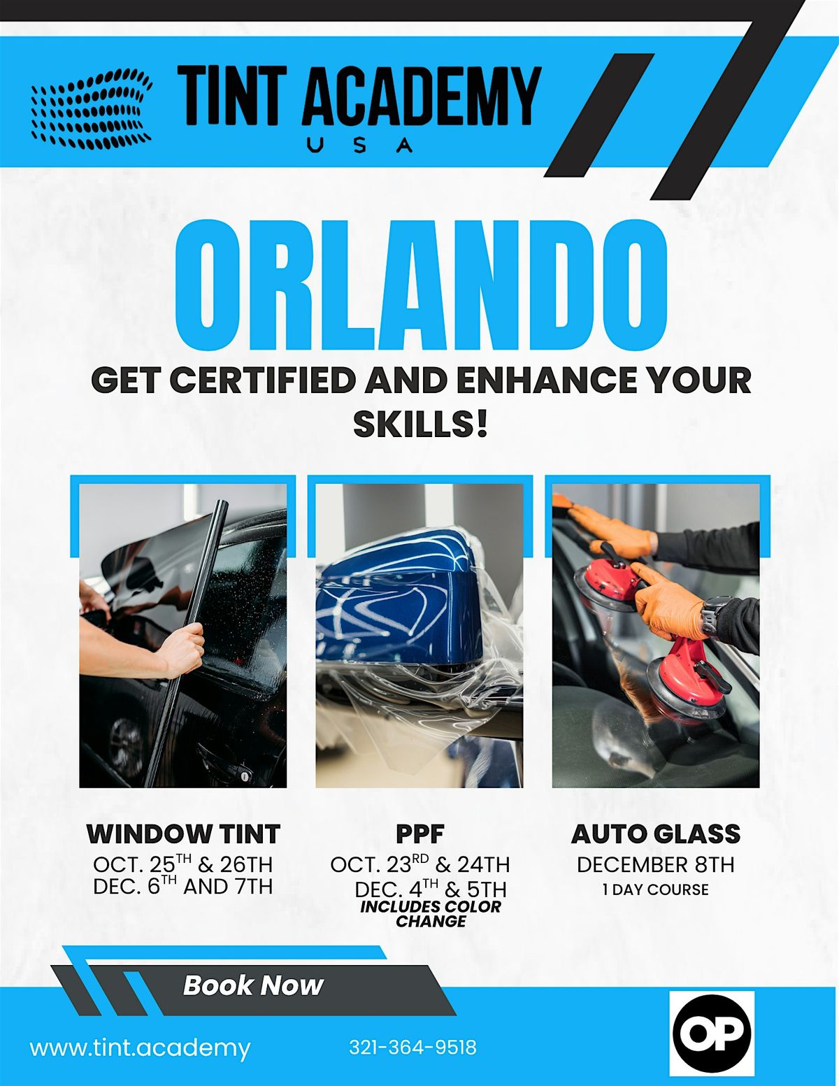 Window Tint Training & Certification – Orlando, FL | October 25-26, 2025, 25 October | Event in Orlando