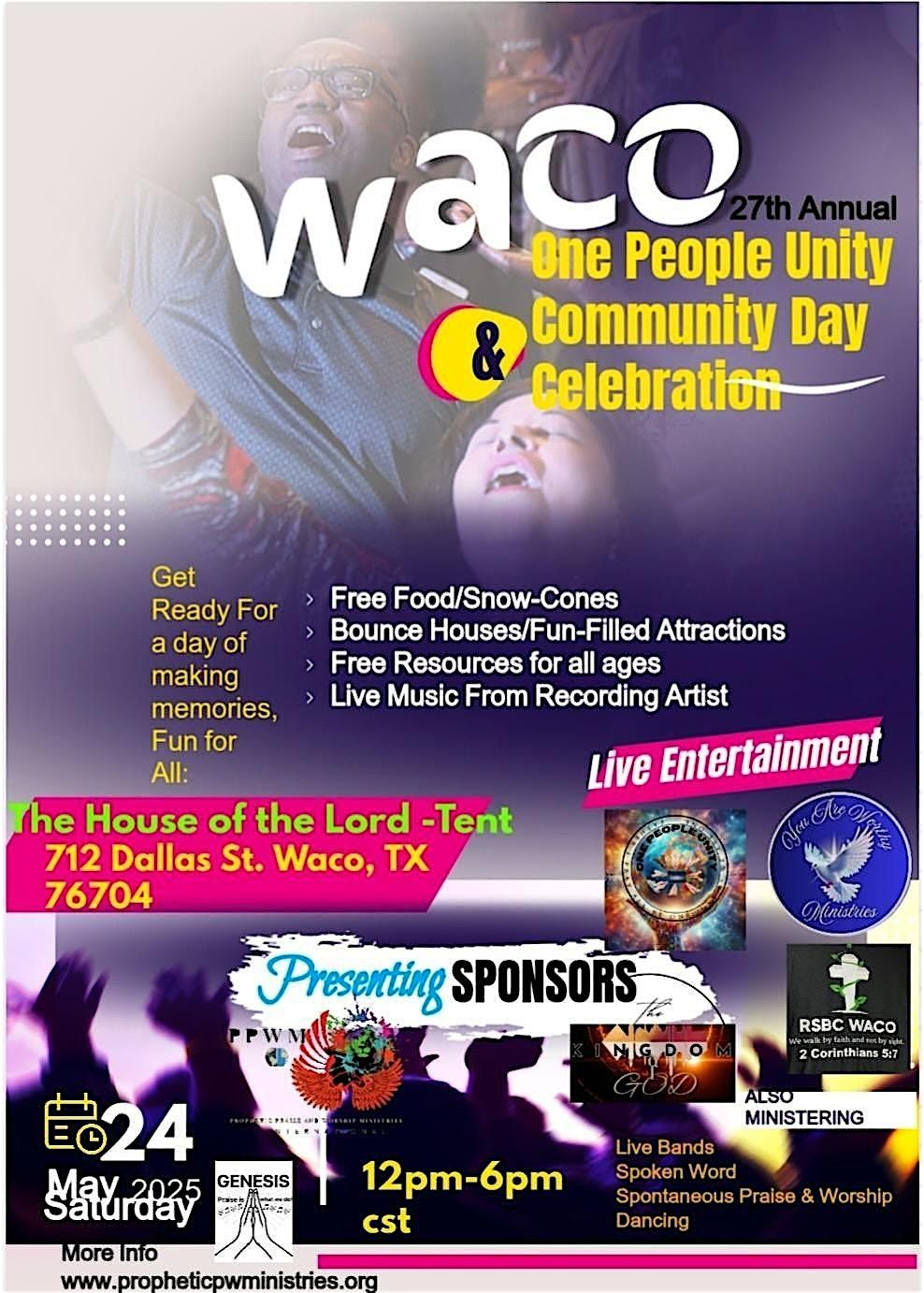 Waco One People Unity Day Celebration, 24 May | Event in Waco | AllEvents