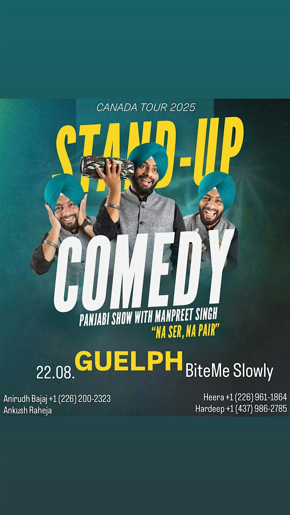 Na Ser Na Pair with Manpreet Singh, 22 August | Event in Guelph | AllEvents