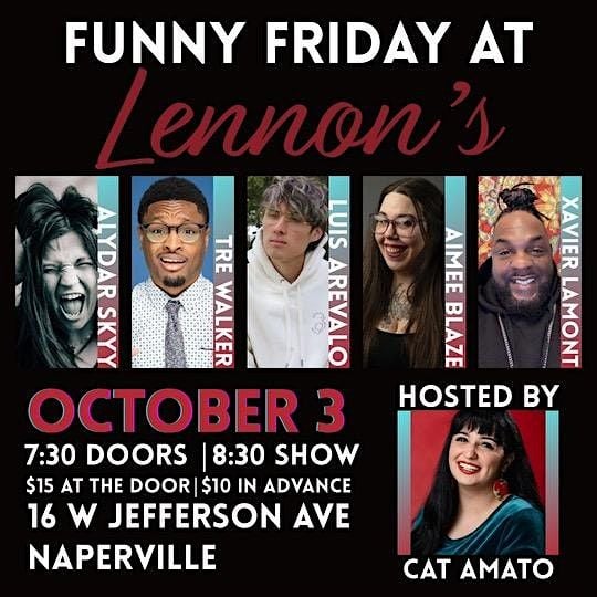 Funny Friday @ Lennon's Lounge, 3 October | Event in Naperville | AllEvents