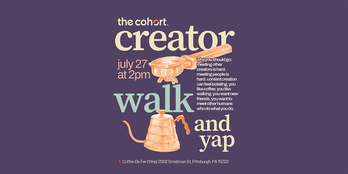 creator walk and yap, 27 July | Event in Pittsburgh | AllEvents