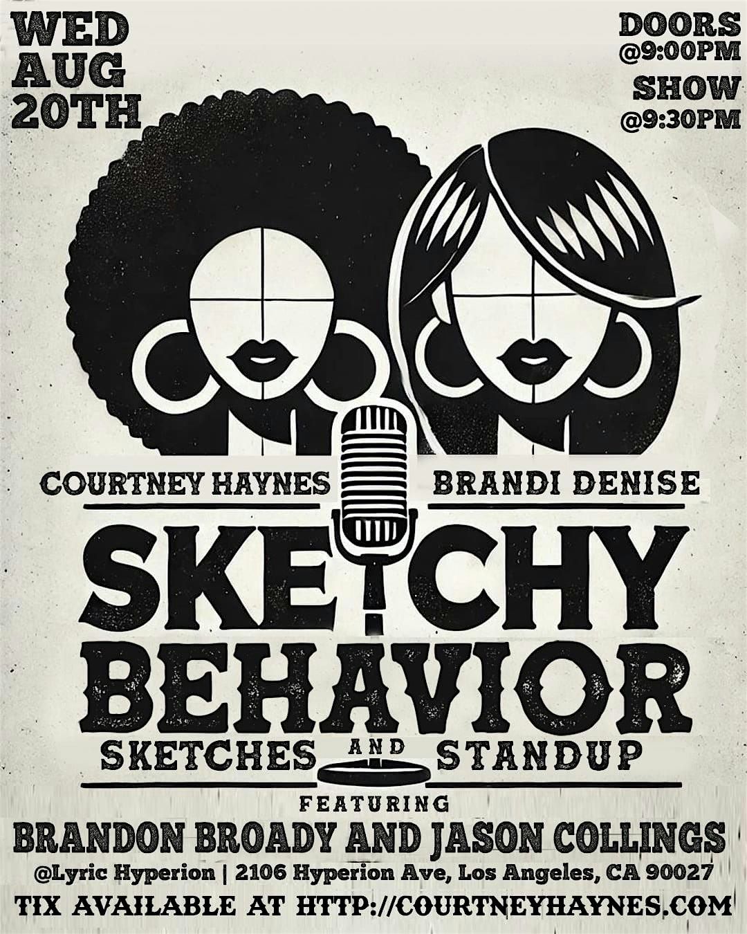 Sketchy Behavior, 20 August | Event in Los Angeles | AllEvents