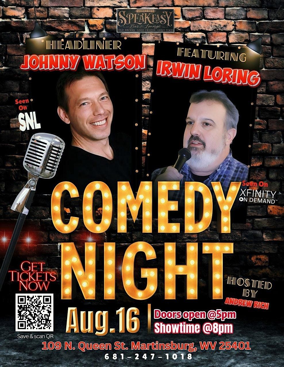 Monthly Professional comedy at the Speakeasy, 16 August | Event in Martinsburg | AllEvents