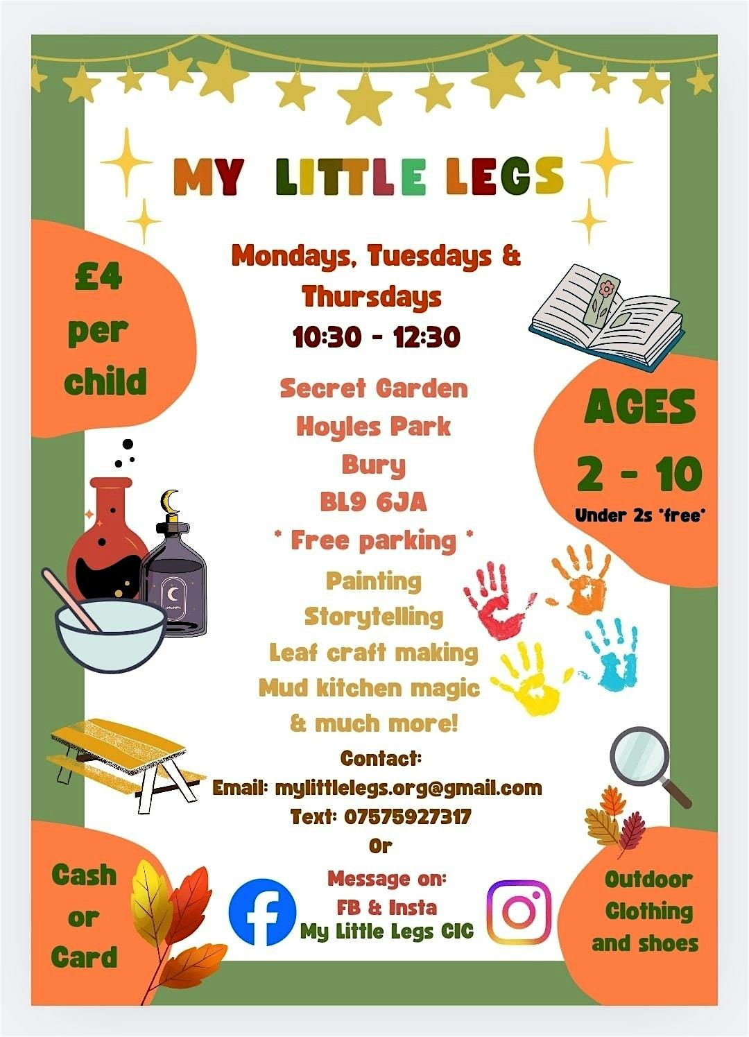 My Little Legs - Weekly Sessions. | Event in Bury | AllEvents
