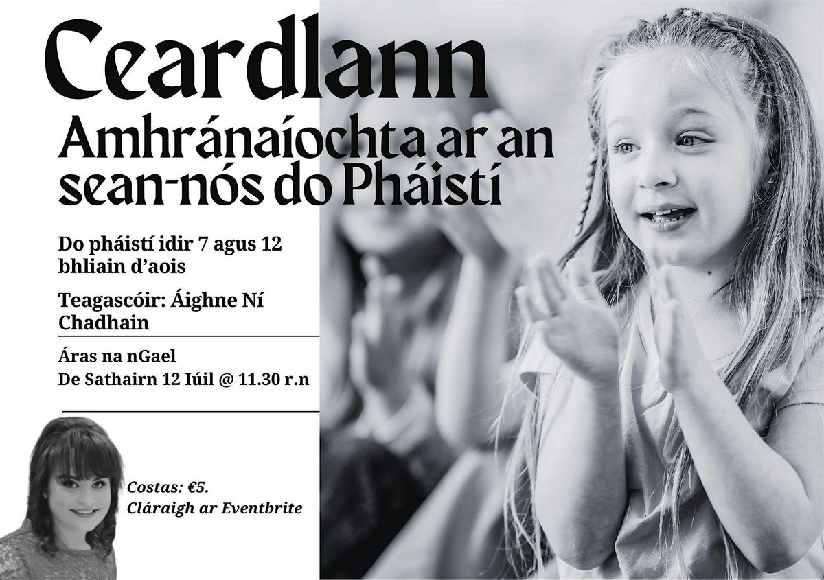 Ceardlann amhránaíocht ar an sean-nós do dhaoine óga le Áighne Ní Chadhain, 12 July | Event in Galway