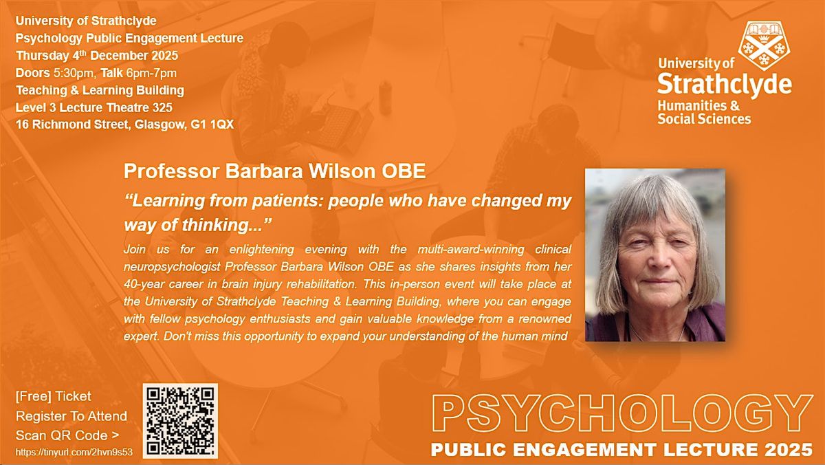 Psychology Public Engagement Lecture 2025, 4 December | Event in Glasgow | AllEvents