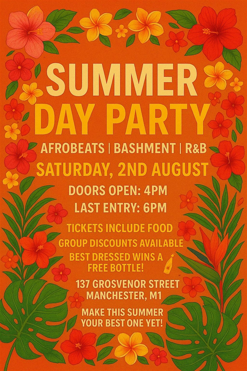 TROPICAL AFROBEATS BASHMENT DAY PARTY, 2 August | Event in Manchester | AllEvents
