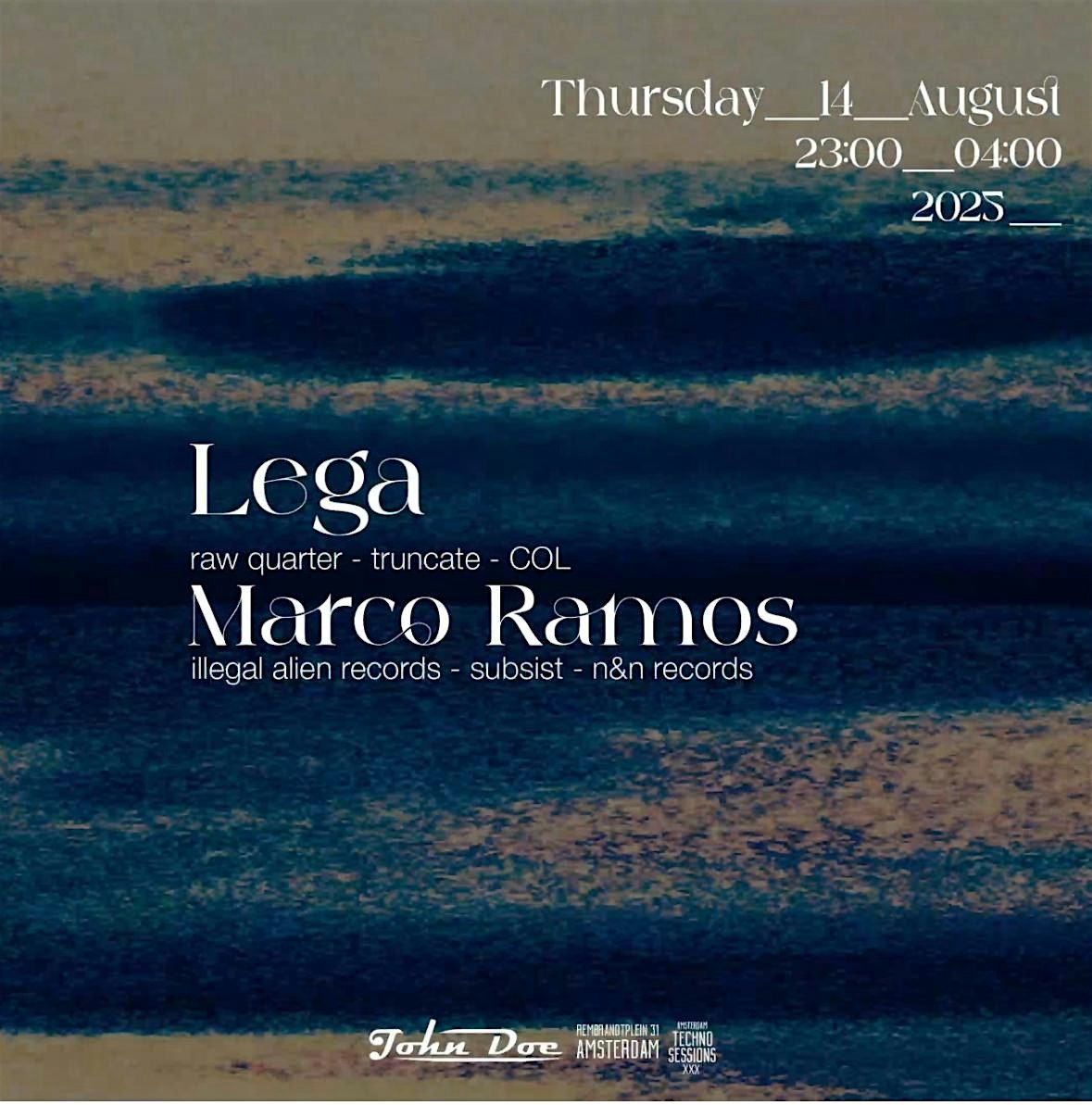 Amsterdam Techno Sessions W/ Lega (Raw Quarter-Truncate) Colombia, 14 August | Event in Amsterdam | AllEvents