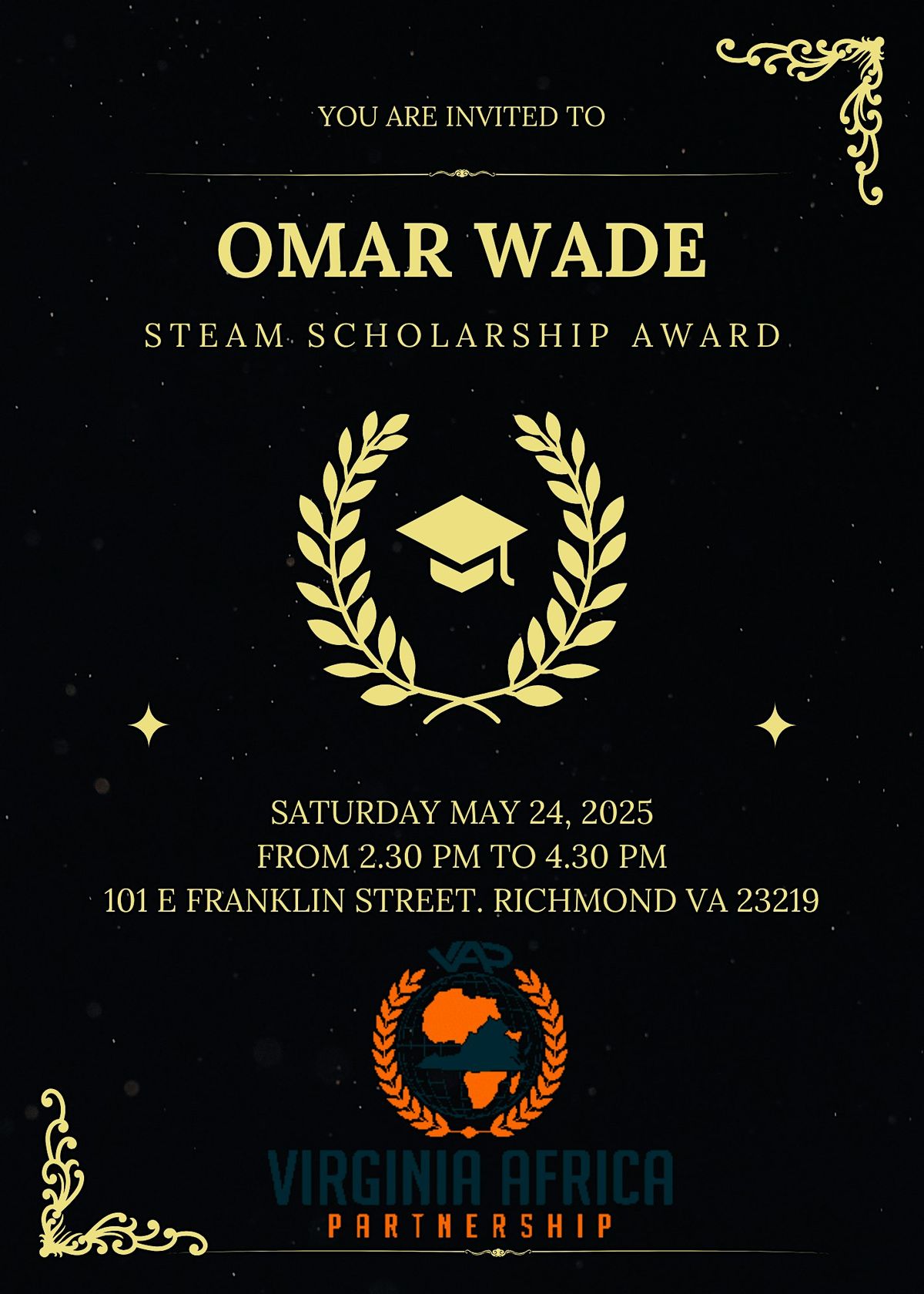 The Omar Wade STEAM Scholarship Award, 24 May | Event in Richmond | AllEvents