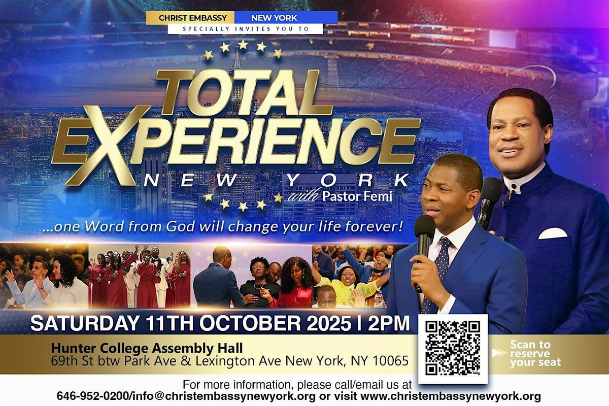 CHRIST EMBASSY TOTAL EXPERIENCE: Power of God, Healing, and Renewal, 11 October | Event in New York | AllEvents