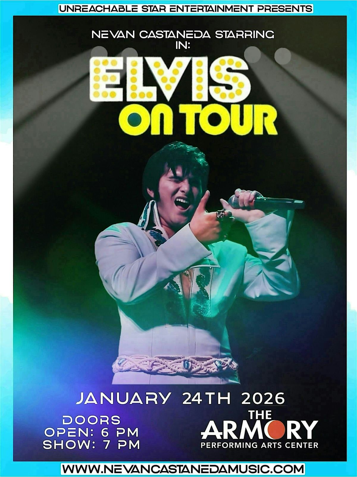 Elvis on Tour Concert: Featuring Nevan Castañeda, 24 January | Event in Brighton | AllEvents