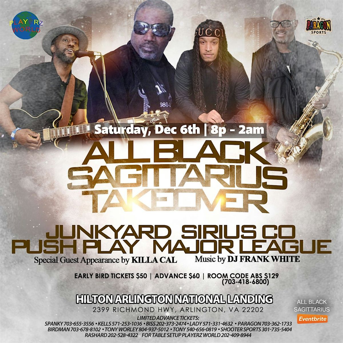 All Black Sagittarius  TAKEOVER EXTRAVAGANZA, 6 December | Event in Arlington | AllEvents