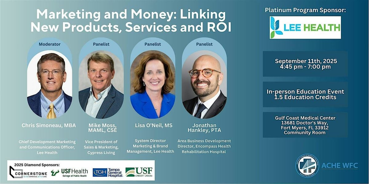 ACHE WFC Marketing and Money: Linking New Products, Services and ROI, 11 September | Event in Fort Myers | AllEvents
