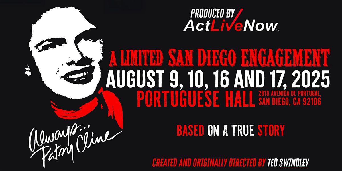 "Always...Patsy Cline" All The Music You Love, Back By Popular Demand, 9 August | Event in San Diego