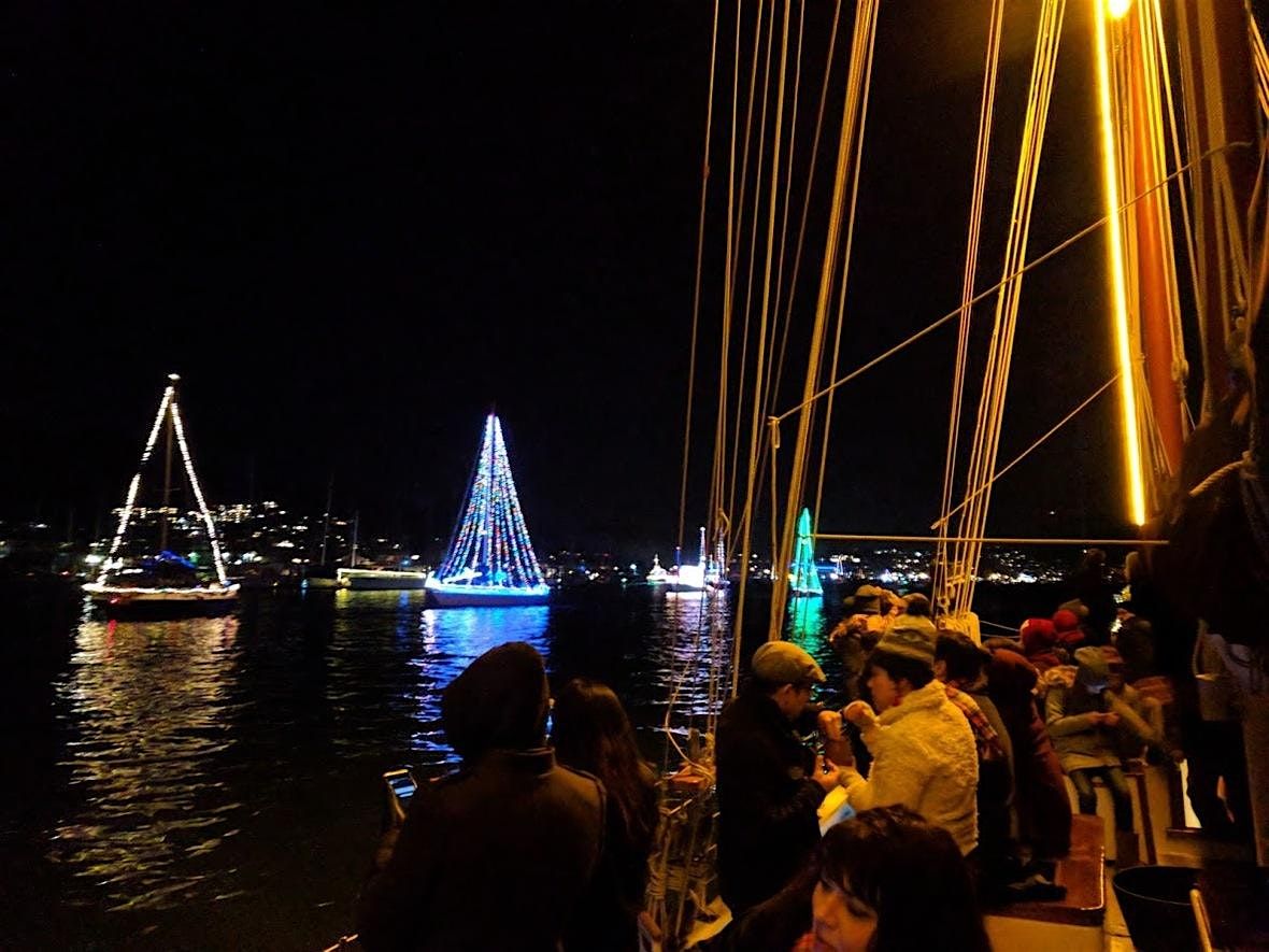 Sausalito Lighted Boat Parade and Fireworks 2025 aboard Schooner Freda B, 13 December | Event in Sausalito