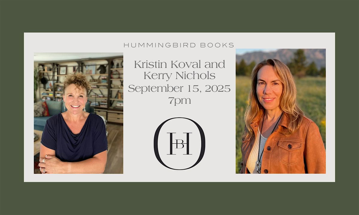 An Evening With Authors Kristin Koval and Kerry Nichols, 15 September | Event in Newton | AllEvents