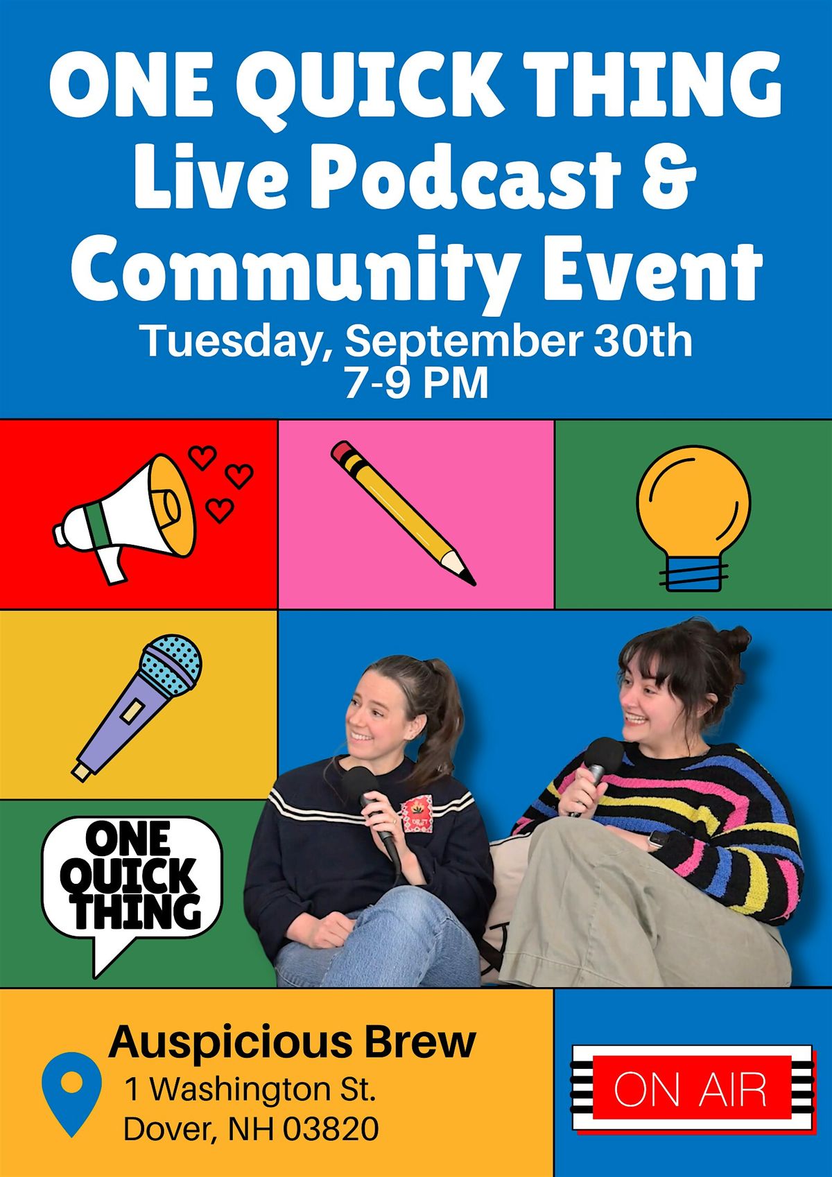 One Quick Thing Live Podcast and Community Event, 30 September | Event in Dover | AllEvents