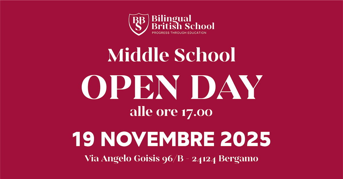 BBS OPEN DAY MIDDLE  SCHOOL, 19 November | Event in Bergamo | AllEvents